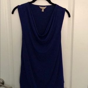 Banana Republic Blue Scoop Neck Sleeveless Top